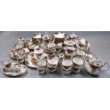 A large quantity of Royal Albert Old Country Roses dinnerware to include plates, cups, saucers etc.