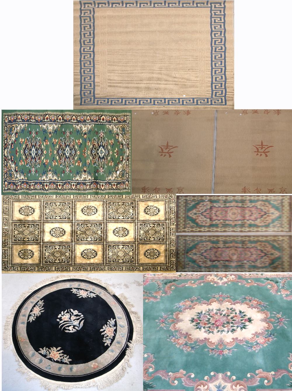 Nine various size and shape rugs and runners (9).