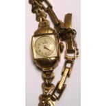 Rotary; a 9ct gold ladies wristwatch,