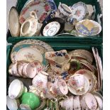 A quantity of ceramics, largely teaware to include Spode "Ruskin" pattern,