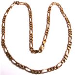 A 9ct gold link chain necklace, approx weight 25.5g.