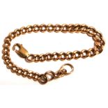 A 9ct rose gold link bracelet, approx weigh 13.6g.