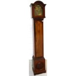 A mahogany cased grandmother clock,