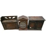 A 19th century oak cased mantel clock,