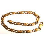 A 9ct gold link bracelet, approx weight 12g.