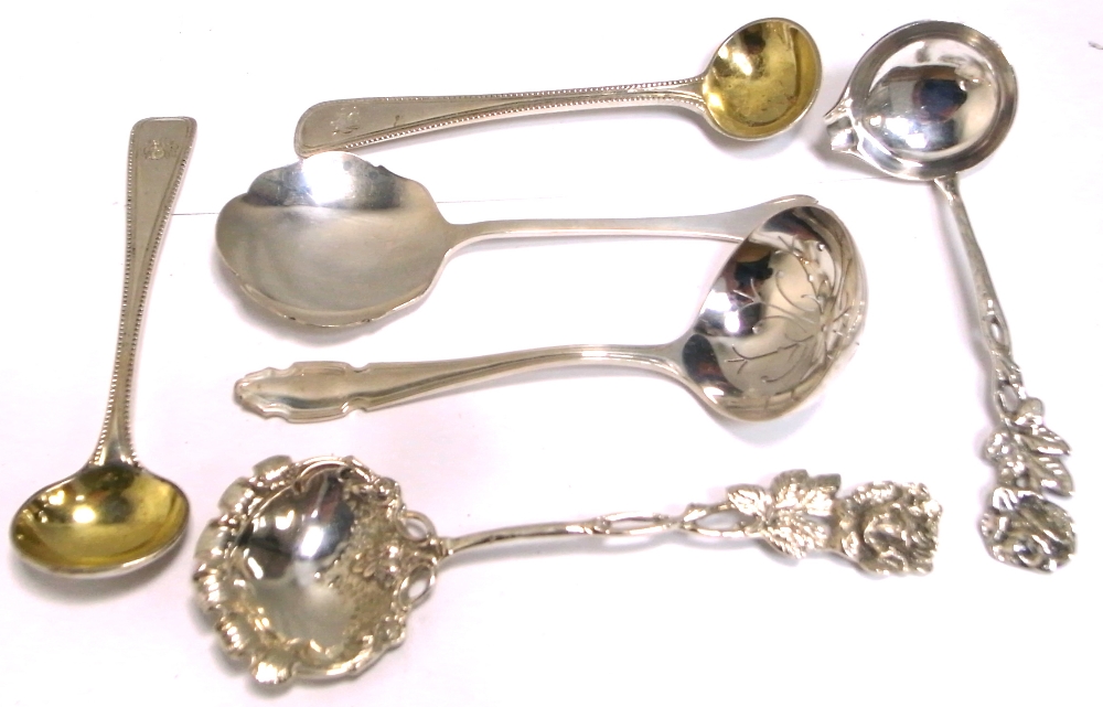 Six various Victorian and later hallmarked silver spoons, various hallmarks, approx weight 3.8ozt.