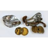 Two pierced sword guards and two further smaller sword guards (4).