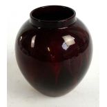 A Howsons Art Pottery flambé glazed vase of squat baluster form, dated 1914, and marked "276 S/S",