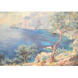 MATTEO SARNO (1894-1957); oil on canvas laid on board, "Capri", signed lower right,