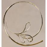 SUSAN MAY; a forged hallmarked silver neckpiece, made c. 1998, diameter 32cm.

Provenance: Purchased