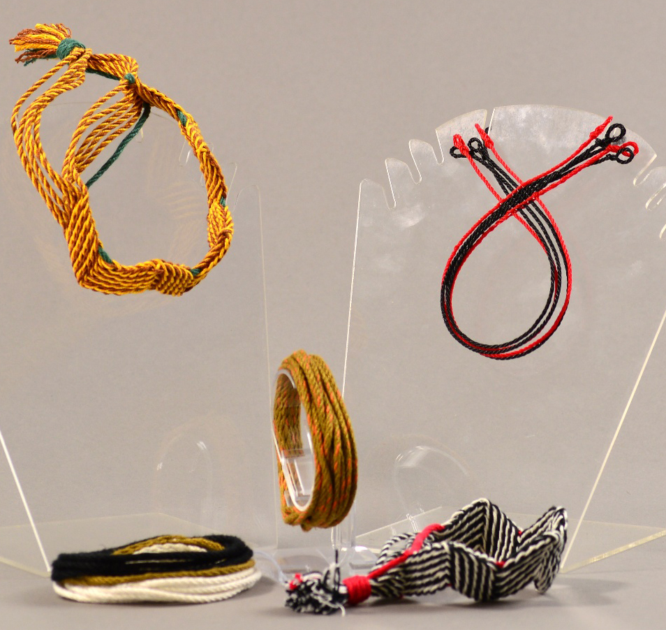 PETER COLLINGWOOD (1922-2008); five adjustable braided bangles, two zig-zag, two oval and another (