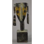 JOHN MALTBY (born 1936); a stoneware sculpture 'Queen and Earrings', impressed M mark, height 22cm.