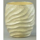 HIROSHI SUZUKI (born 1961); 'Aqua-Poesey Dom', a hallmarked 999 grade fine silver beaker (V4-d),