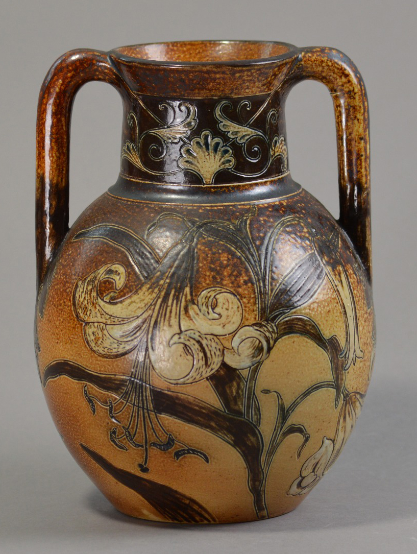 ROBERT WALLACE MARTIN (1843-1924) for Martin Brothers, London and Southall; a salt glazed vase