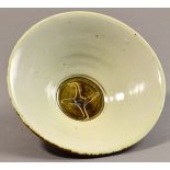 BERNARD LEACH (1887-1979) for Leach Pottery; a porcelain flared dish with brush decoration and