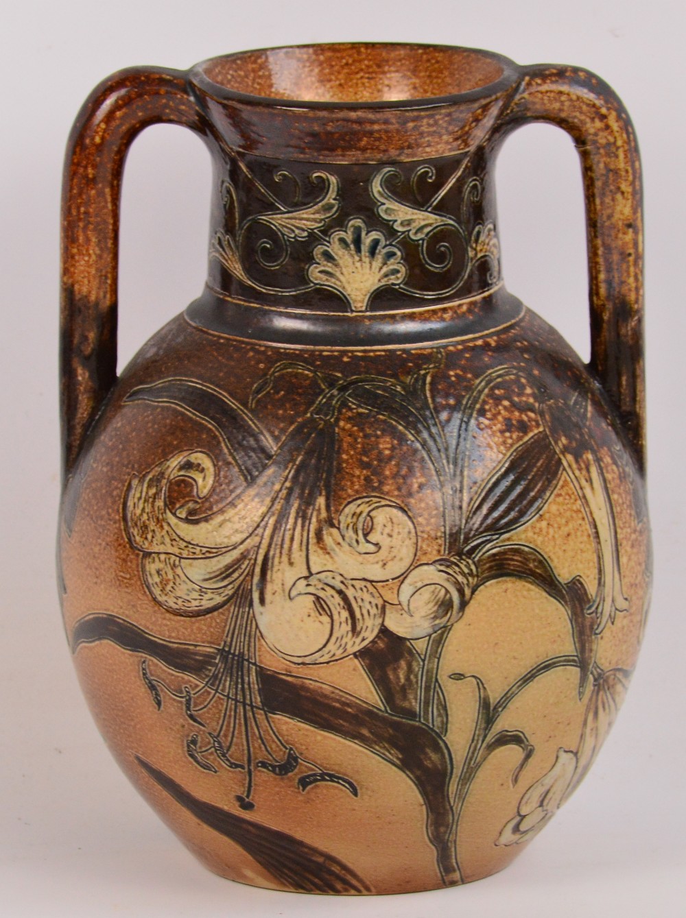 ROBERT WALLACE MARTIN (1843-1924) for Martin Brothers, London and Southall; a salt glazed vase - Image 2 of 7