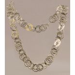 Spiral 'paperclip' neckpiece, German origin, drop length 33cm.

Provenance: Gift from Jacqueline