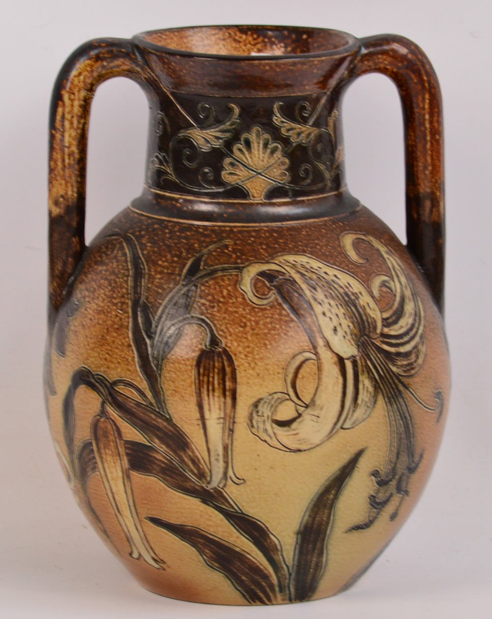 ROBERT WALLACE MARTIN (1843-1924) for Martin Brothers, London and Southall; a salt glazed vase - Image 4 of 7