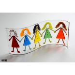 Friends ( 25x12cm) By AMO Glass Fusion – 3 of 3 lots