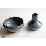 Small bowl (15x7) & vase (11x10) 1 of 3 lots Selection of pottery from Andrew William Moran