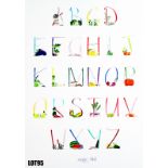 Fruit alphabet by Made by Nell (30x42cm) print. I am a qualified shoe designer and Montessori