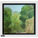 Untitled (50x50cm) by Felicity Wren – rural scene Felicity Wren is owner & curator of Domino