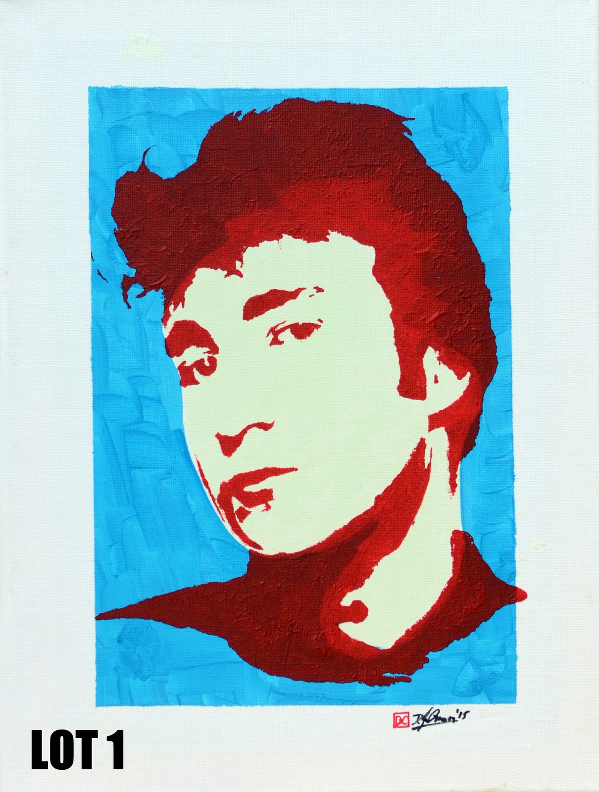 Four John Lennon stencils on canvas (30x40cm) by Cyrano Denn (an anagram of Danny Crone) – a North - Image 2 of 4