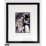 "Twelve o Five" by Jim Colvin (16x24cm) Indian rag paper print – framed & mounted Limited edition