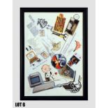 Untitled collage (29x41cm) by Kate Fallon-Cousins – framed – 2 of 2 lots – Liverpool based artist