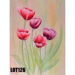 Tulips by Wyn Reynolds (30x40), acrylic on canvas 4 of 4 lots