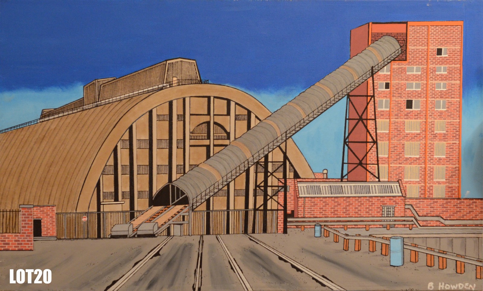 "Tate & Lyle" (100x60cm) by Bernie Howden – acrylic on canvas – 1 of 7 lots Bernie obtained his Fine