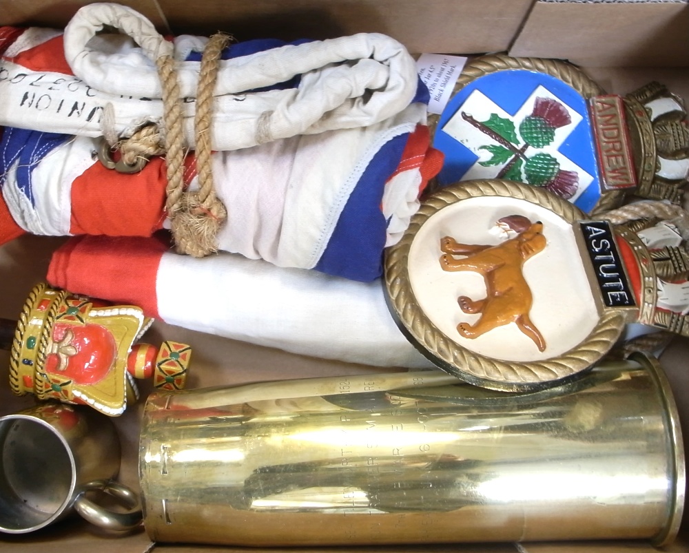 A collection of items from the Royal Navy submarine "Andrew",