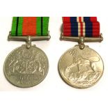 Two WWII medals, The Defence Medal and the General Service Medal (2).