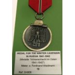 A medal for the Winter Campaign in Russia, 1941-1942.