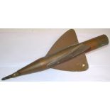 An early 1900s brass ships taffrail speed log; part of four fins,