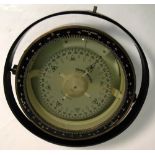 A ships master compass by Kelvin Hughes, an original fitting for a Blue Star Line vessel.