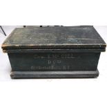 A WWI military box relating to Corp. E. McGill with documentary papers to interior.