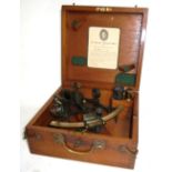 An early 20th century Hezzanith of London, Endless Tangent screw automatic clamp sextant.