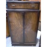 A early to mid 20th century walnut tall boy and an Edwardian mahogany mirror back two over two