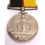 A Victorian Sudan medal 1899 awarded to; 4877. P.T.E.R. LOCK, 1/RWAR.R.