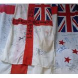 Three White Ensign from the officers mess aboard HMS Manchester,