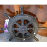 A spare ships wheel from a 1950s ship (af).