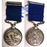 A George II Liverpool Shipwreck and Humane Society medal awarded to Captain Isaac Jones. S.S.