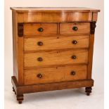 A large Victorian mahogany chest of drawers,