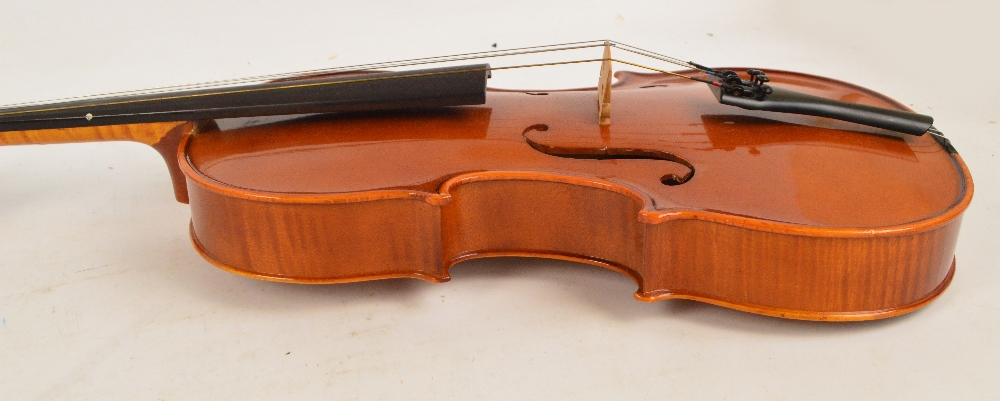 A modern full size German viola by Anton Clier, 1980, labelled to interior with two-piece back, - Image 2 of 4