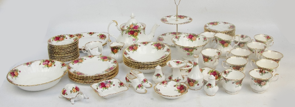 A large quantity of Royal Albert "Old Country Roses" comprising twelve cups and saucers, two