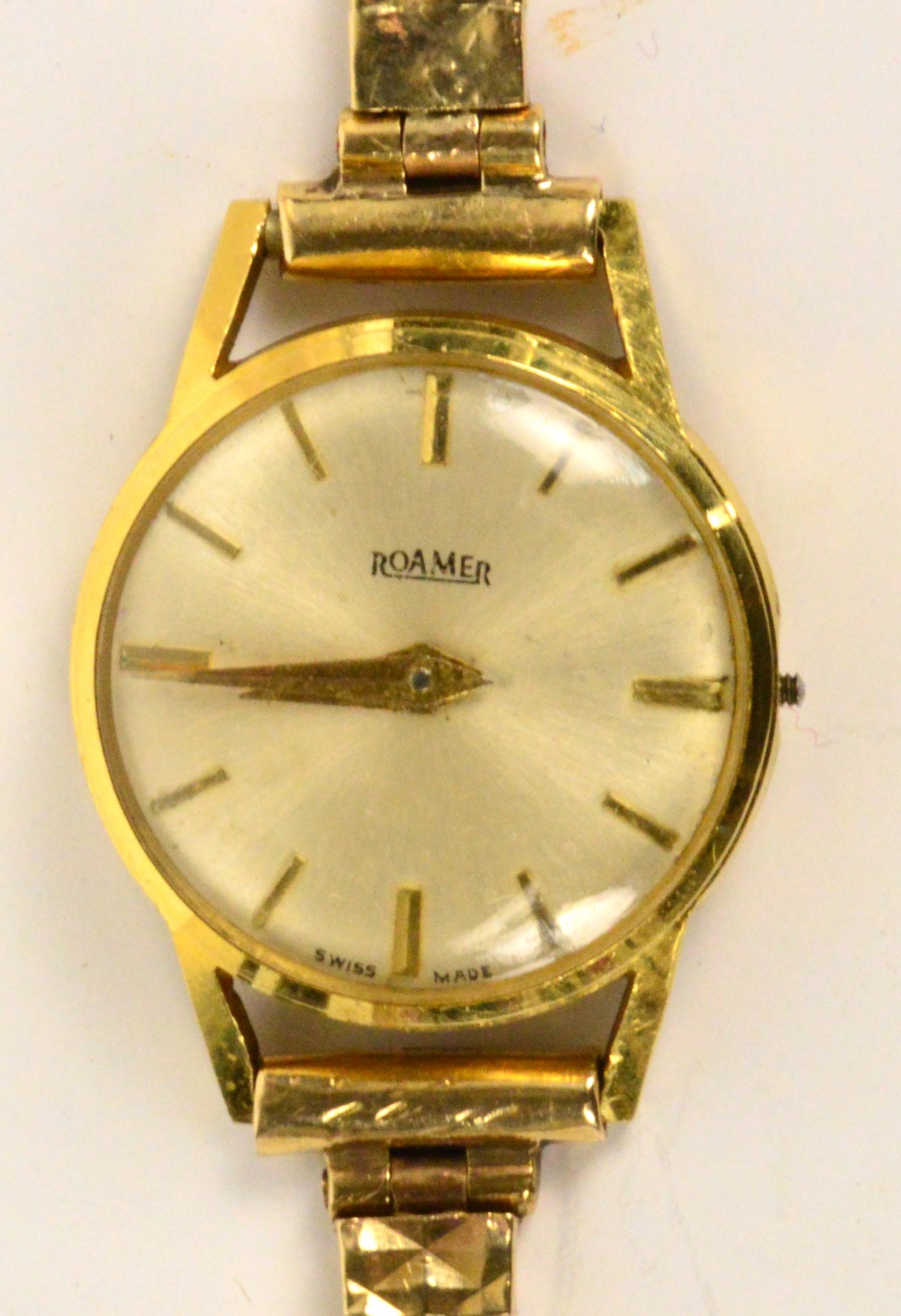 ROAMER; an 18ct yellow gold manual wind lady's cocktail watch,