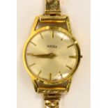ROAMER; an 18ct yellow gold manual wind lady's cocktail watch,