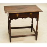 A George III oak side table,