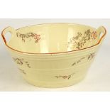 A George Jones and Sons "Summer" twin handled shallow pail, printed marks to base, width 40.5cm.